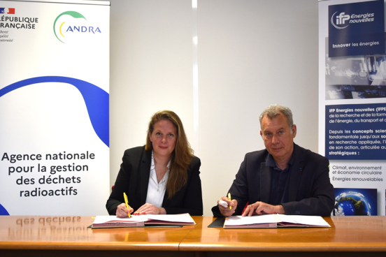 Signature de l'accord de coopération scientifique entre l'Andra et l'IFPEN 
