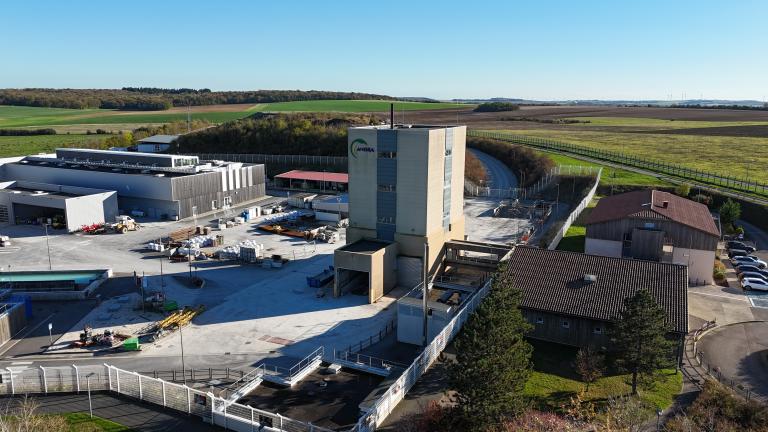 Vue aérienne puit d'accès